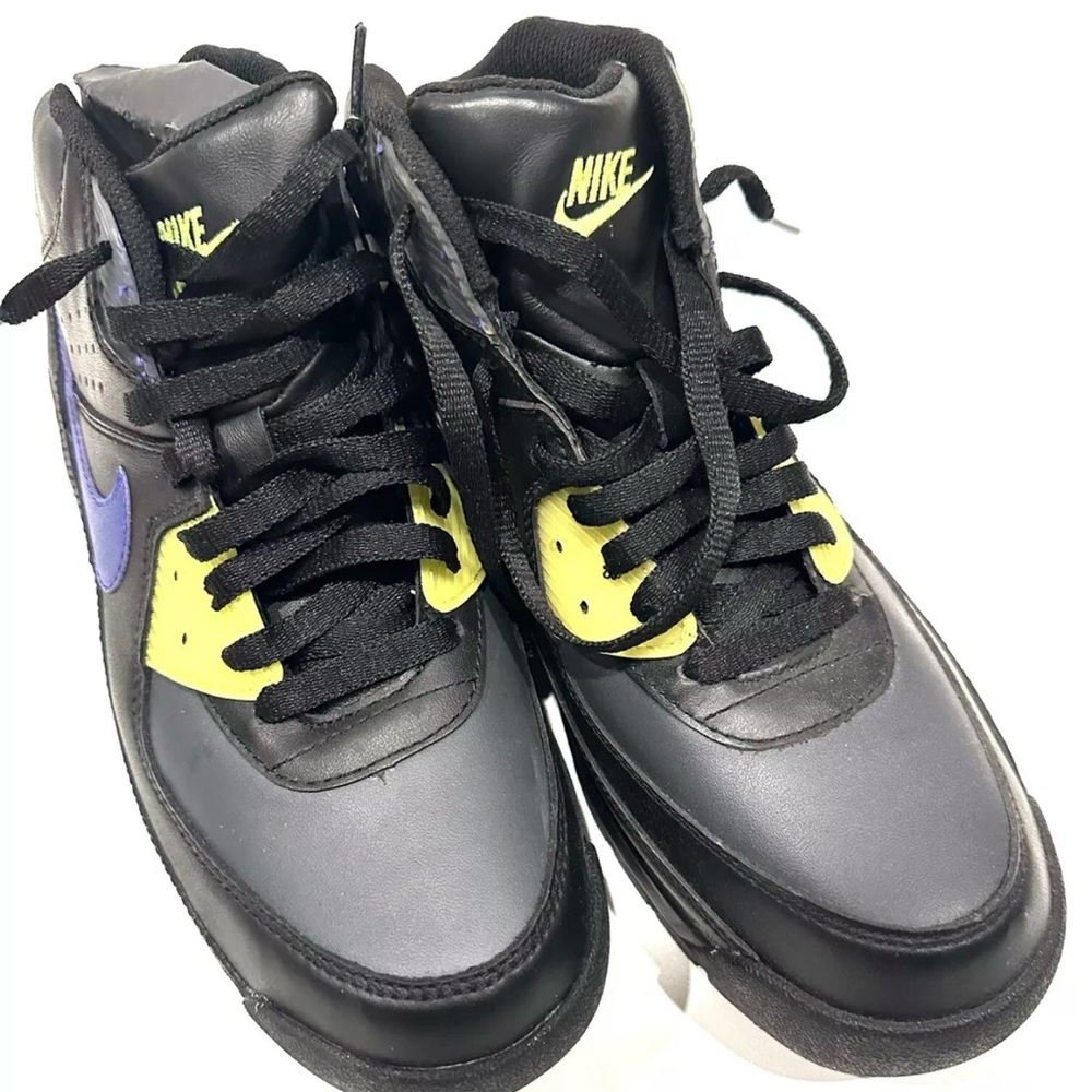 2008 NIKE AIR MAX 90 BOOT BLACK/CONCORD-ANTHRACITE-VOLT size 8 - Picture 1 of 3